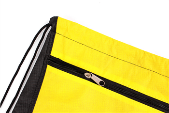 Two-Tone Custom Drawstring Backpack with Zipper