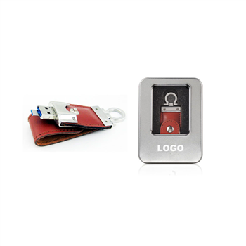 32GB OTG USB Flash Drive – Leather Key Style