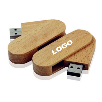 4GB Swivel Wooden USB Flash Drive
