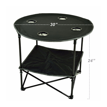 Outdoor Folding Table with Cup Holders