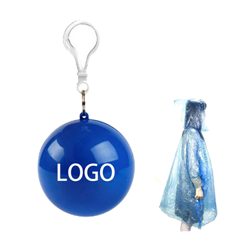 Disposable Portable Raincoat with Hooked Ball