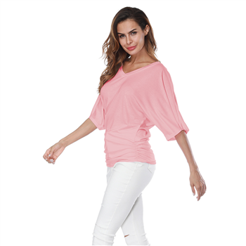 Women's V-Neck Loose Fit T-Shirt