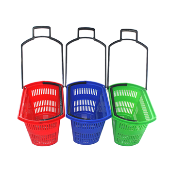 Rolling Shopping Basket with Handle